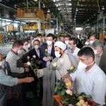 دیدار و تقدیر بخشدار کهریزک از کارگران شرکت سایپا و کارخانه کاشی سعدی