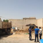 گزارش تصویری تخریب ساخت وساز غیرمجاز در ورودی روستای قمصر