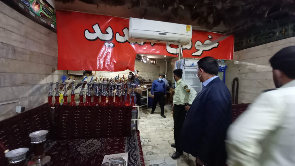 3 19 | گشت بازرسی و پلمپ مجدد قهوه‌خانه متخلف در باقرشهر