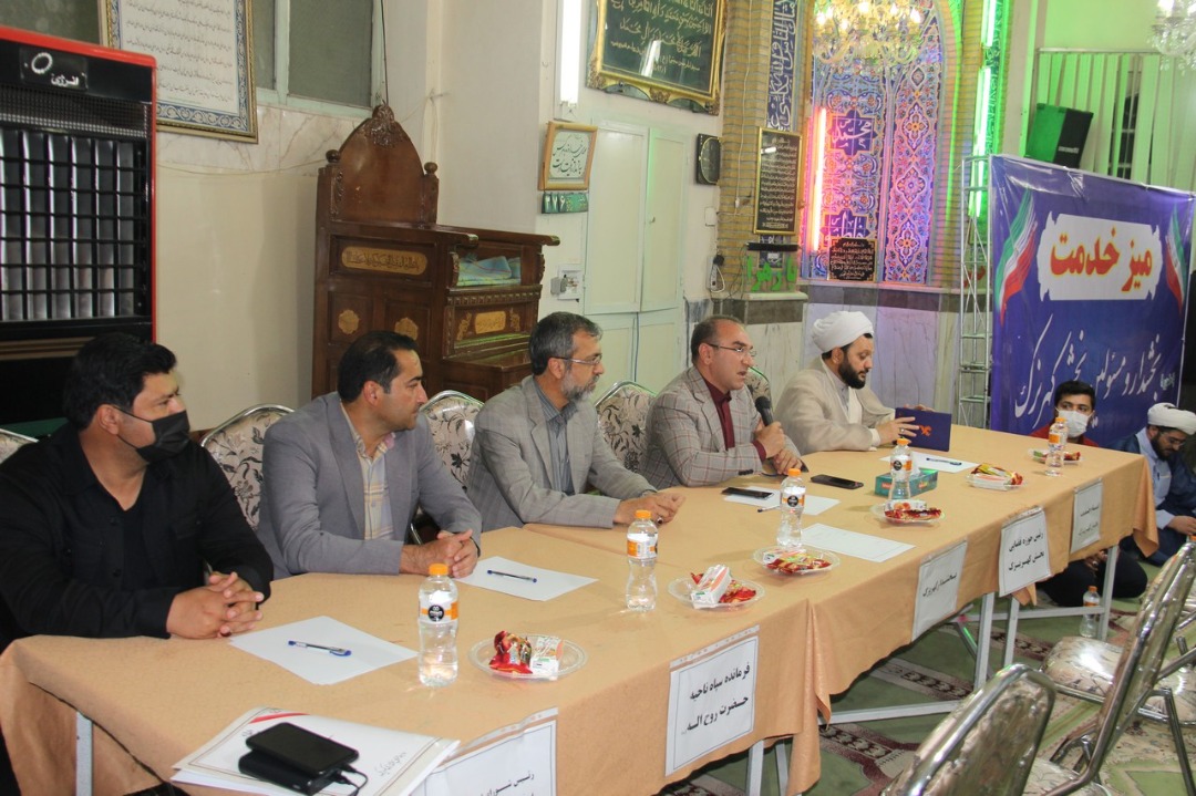 برگزاری میز خدمت جهادی در روستای قمصر