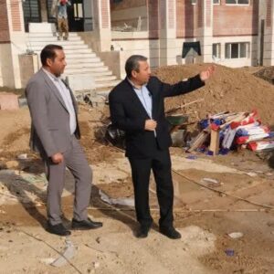 photo ۲۰۲۴ ۰۲ ۱۵ ۱۸ ۰۶ ۰۱ | بازدید سرپرست بخشداری کهریزک از روند ساخت مدرسه سیدالکریم شهر کهریزک